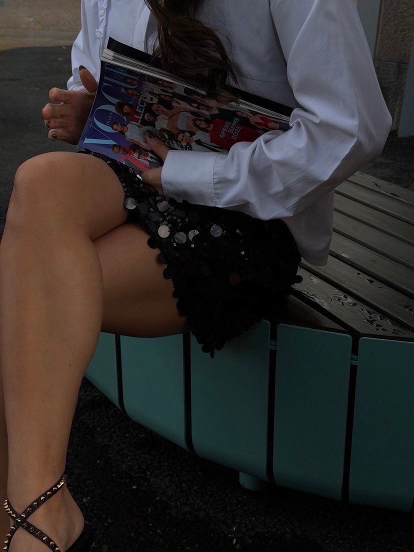 PCMALOU Mini Skirt - Black